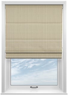 Portofino Stripe, White Truffle - Twist&Fit Roman Blind